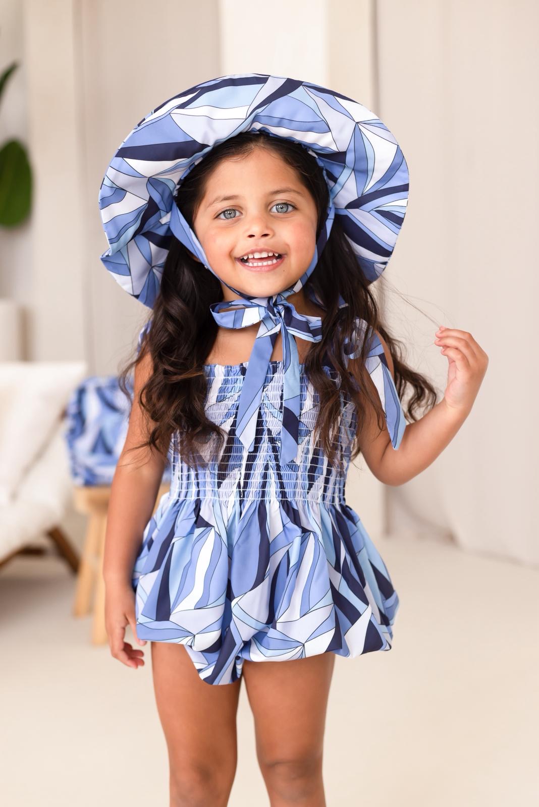 Girls Blue Personalised Riviera Muse Sunhat Clark Beau girls-blue-personalised-riviera-muse-sunhat-clark-beau