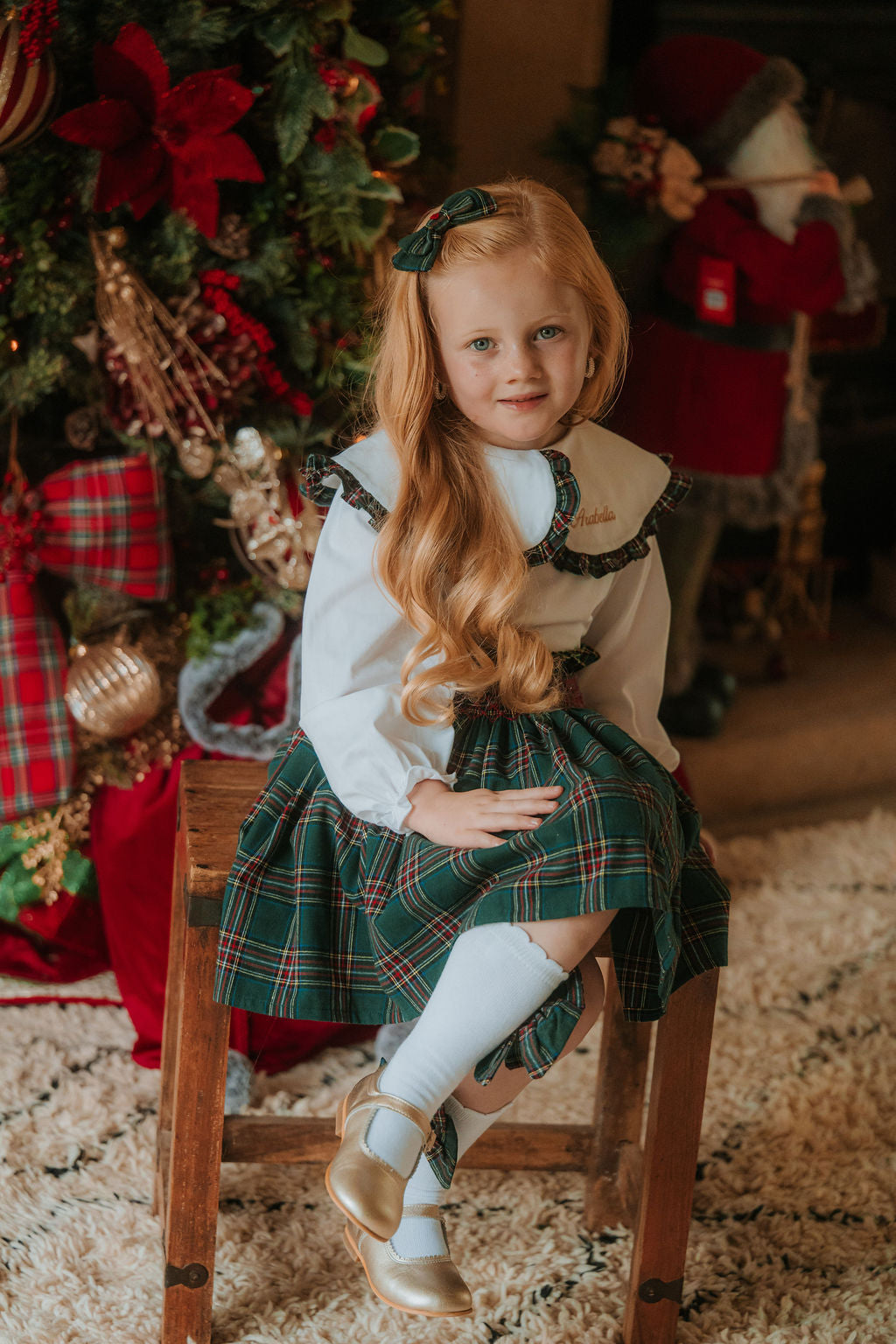 Girls Emerald Tartan Skirt and Top – Clark Beau