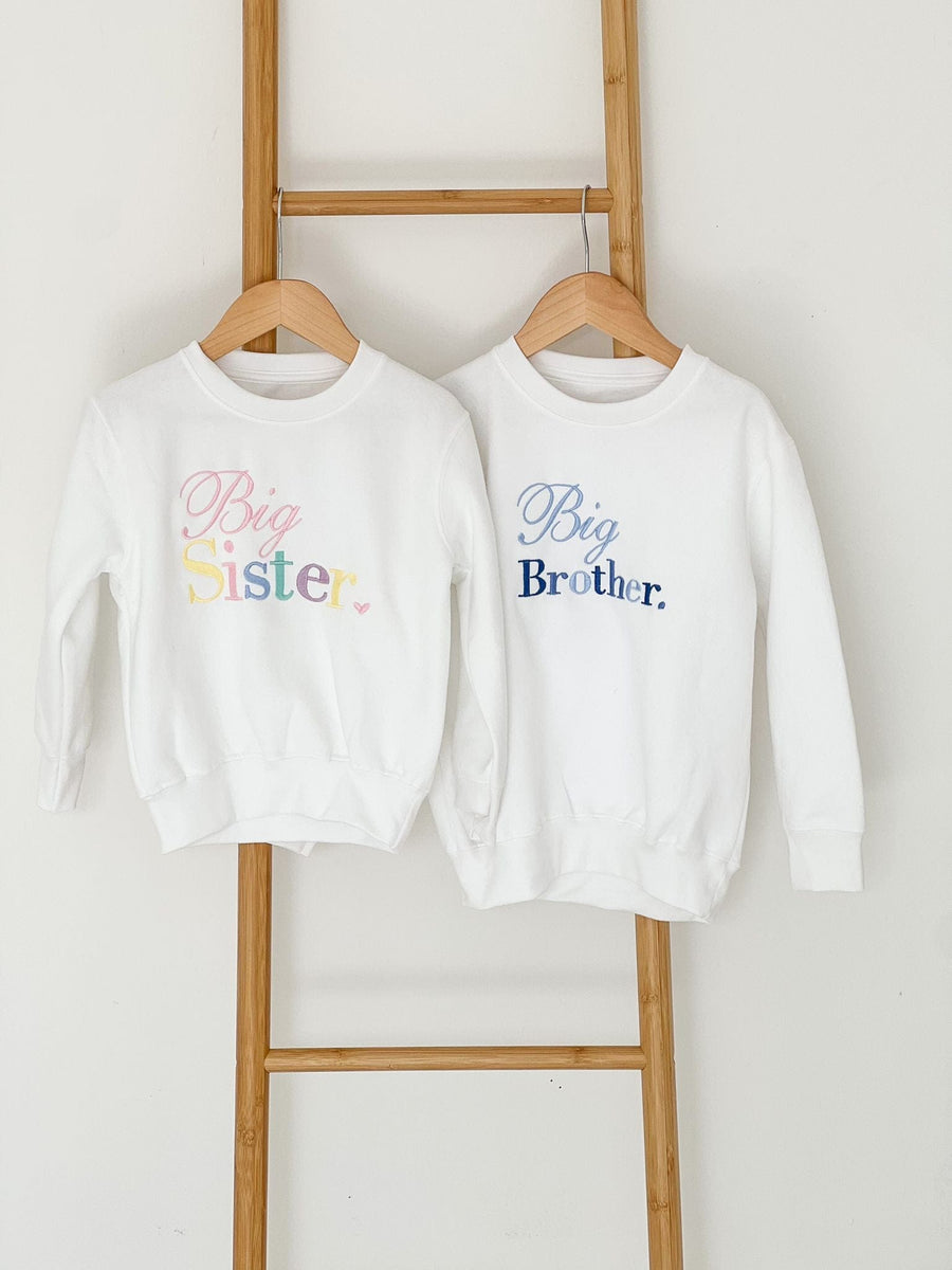 Unisex White Sibling Sweater – Clark & Beau